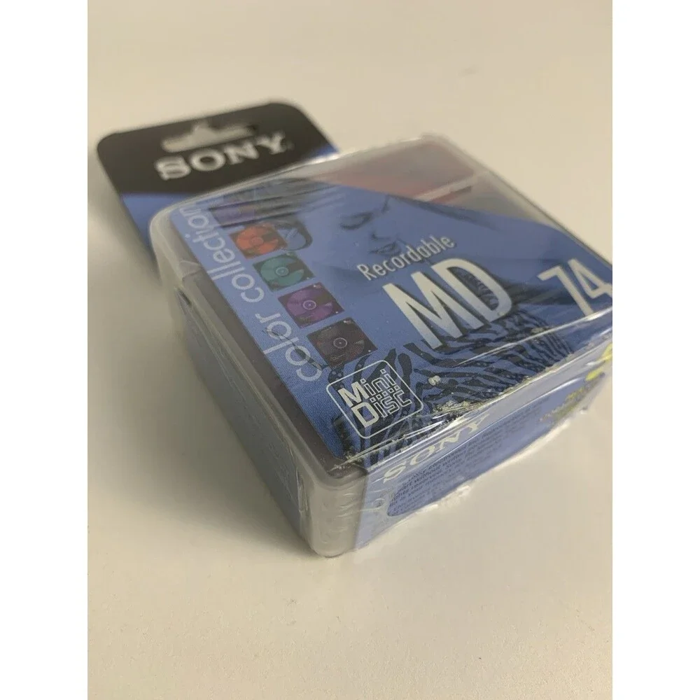 5 Pack Sony MD 74 Recordable Colored Mini Discs 74 Minute New & Sealed